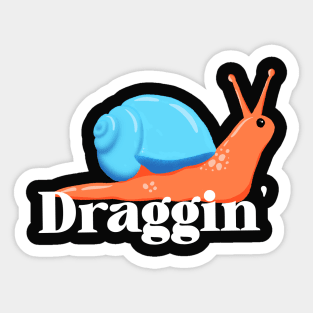 Dragging Snail Sticker